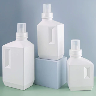 ขวดรีฟิล ใส่น้ำยา ใส่ของเหลวอื่นๆ แบบเติม ความจุขนาด500/1000/2000 ML ทรงสีเหลี่ยม มีฝาปิด พลาสติกดี สติ๊กเกอร์ป้ายแถม
