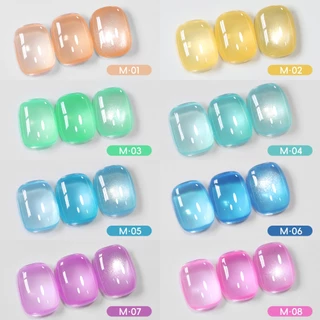 XEIJAYI 15 มล. เจลทาเล็บสีใหม่ ลูกอมฟอง เงางาม ติดทนนาน เหมาะสำหรับร้านทำเล็บ