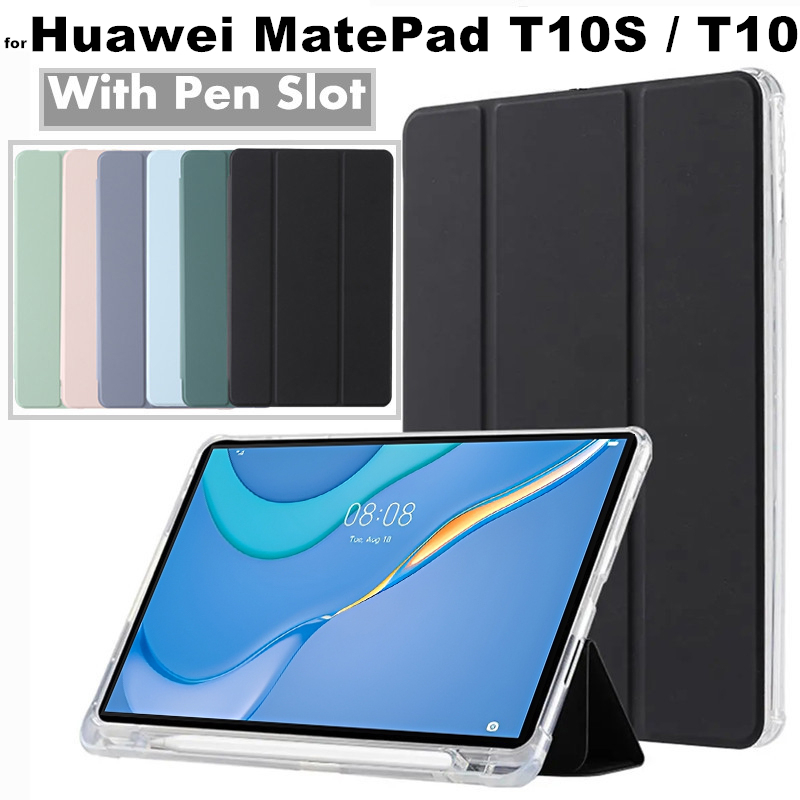 for Huawei MatePad T10S 10.1 AGS3-L09 W09 Acrylic Clear Tablet Case for T10 9.7 AGR-W09 L09 With Pen