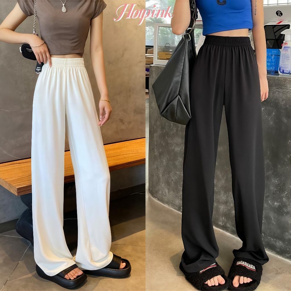 Hotpink ส่งจาก Bangkok🔥กางเกงลำลองทรงหลวมมีกระเป๋าสำหรับผู้หญิง