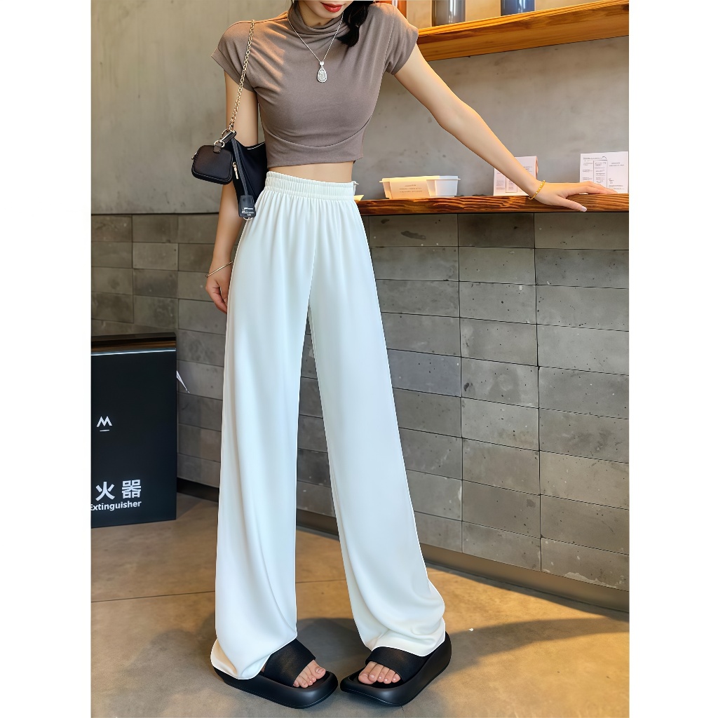 Hotpink ส่งจาก Bangkok🔥กางเกงลำลองทรงหลวมมีกระเป๋าสำหรับผู้หญิง - รูปที่ 4