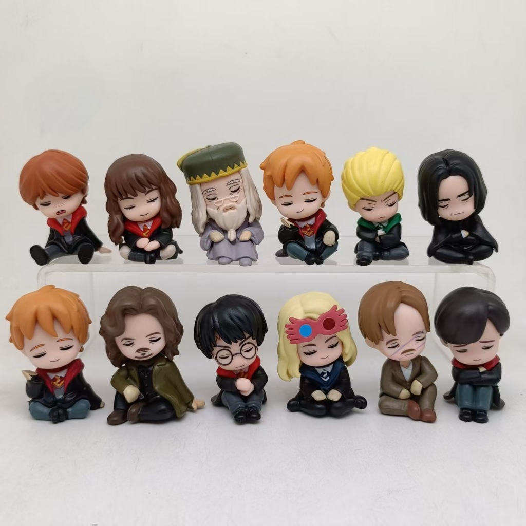 6 ชิ้น/เซ็ต 4-5 ซม.อะนิเมะ Harry Potter Hermione Gashapon ของเล่น Severus Snape Sirius สีดํา Aberforth Dumbledore แคปซูล Action Figure ของเล่นเด็กของขวัญ