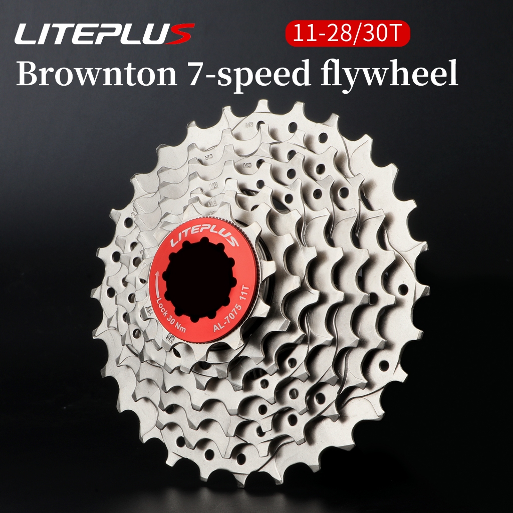 LITEPLUS 7-Speed Freewheel สําหรับจักรยานพับ Brompton SH ข้อมูลจําเพาะ 28T 30T ภายนอก 7-Speed Conver