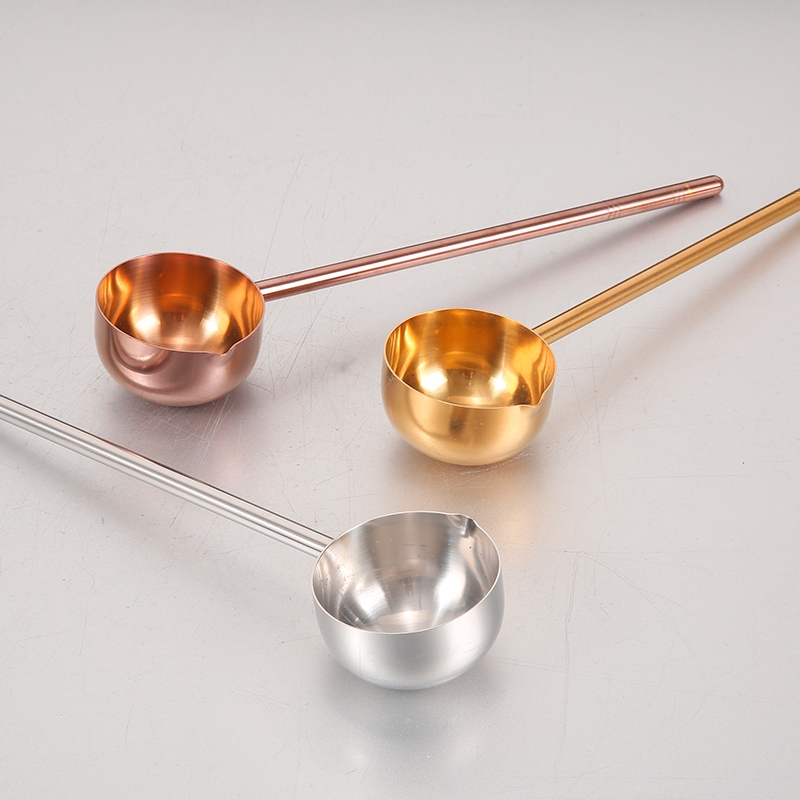 🔥ส่งจากกรุงเทพท้องถิ่น 🚚  กระบวยสเตนเลส ด้ามจับยาว มีปากเท ช้อนเล็ก สำหรับตักน้ำมัน เทซอส จิ้มจุ่ม ของใช้ในครัว - รูปที่ 7