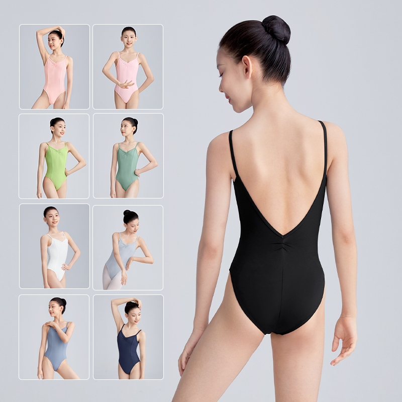 สาว Professional Dance Leotard ปิดเป้าสําหรับเด็ก Ballerina เครื่องแต่งกาย Camisole Jumpsuit ราคา ถูกที่สุด ดีลบีเคเค รูปภาพหลัก