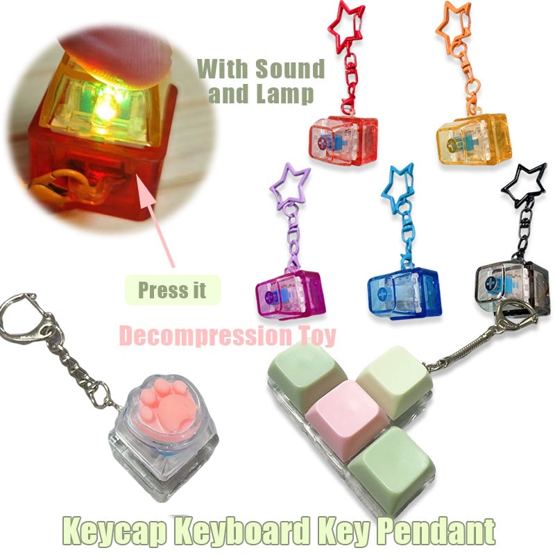 Keycap คีย์บอร์ด Key Decompression ของเล่น Fidget Keycap พวงกุญแจของเล่นสําหรับของเล่นเด็กของขวัญ