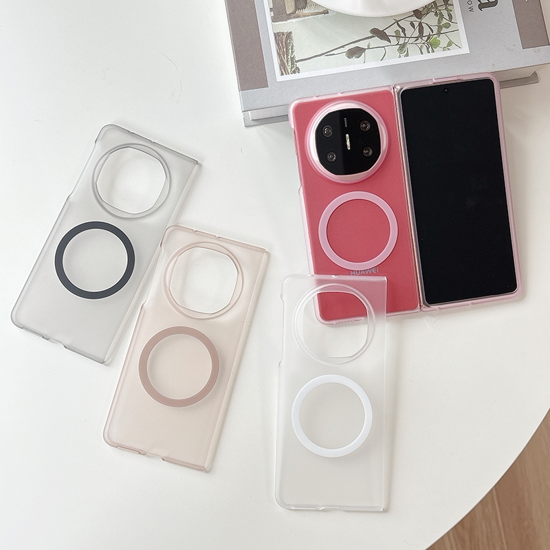 Magic V5 Casing Case สําหรับ Honor Magic V5 V3 V2 Vs2 Vs3 Huawei Mate X6 X5 X3 ผิวรู้สึกโปร่งใส Magn