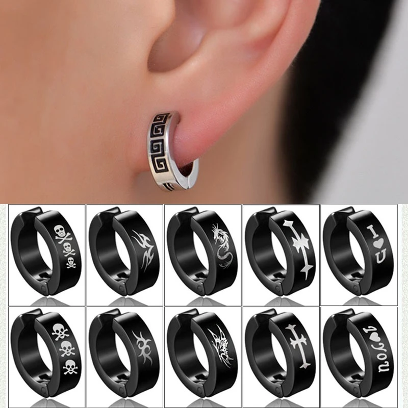 ใหม่ 2 ชิ้น/เซ็ต Punk สไตล์สแตนเลสสตีลหูคลิป Hip Hop นักเรียนคลิปต่างหู Non-Pierced ต่างหูปลอมเครื่องประดับสําหรับผู้ชายผู้หญิงของขวัญ