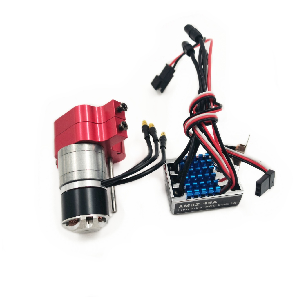 Mn99 mn99s รุ่นเก่า wpl 16 scale brushless outrunner มอเตอร์เกียร์โลหะ 45A AM32 brushless ESC ชุดอุป