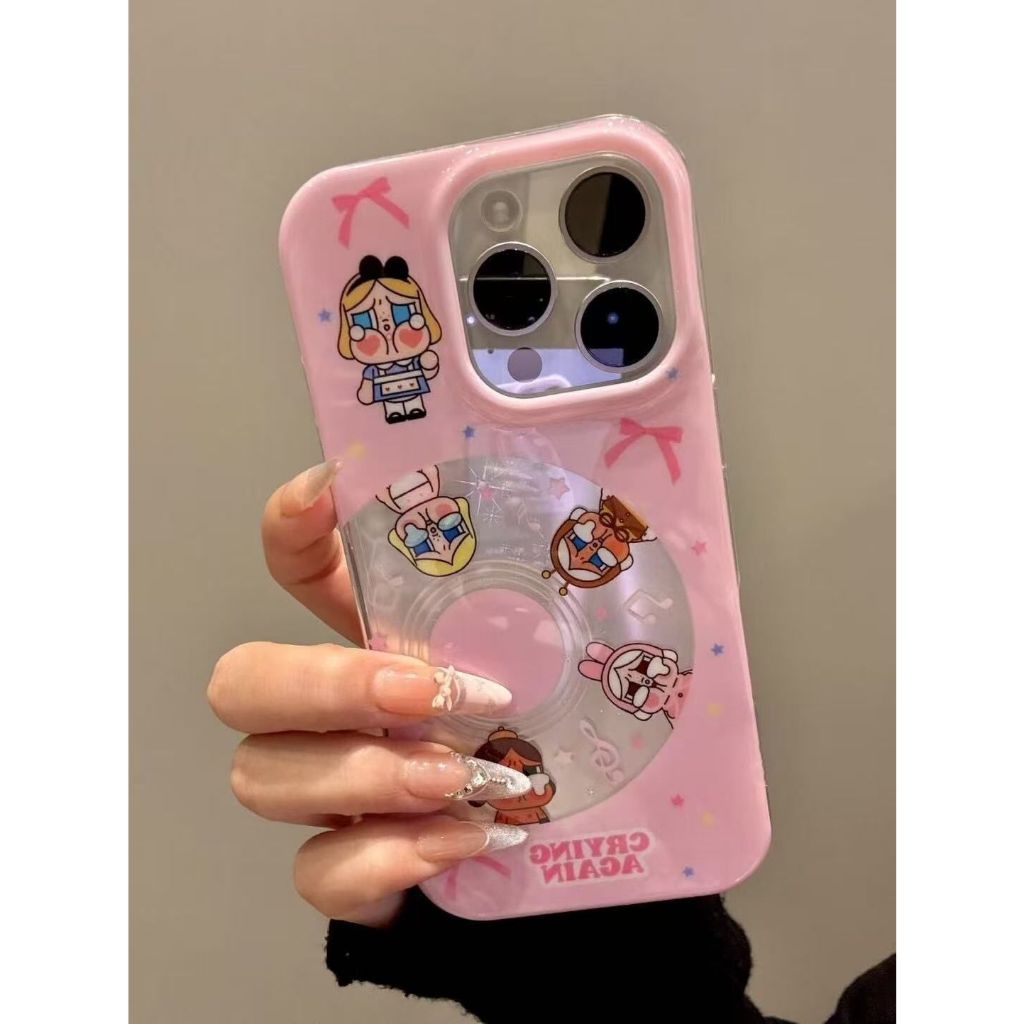 บันทึกสีชมพู Crybaby โทรศัพท์สําหรับ iPhone 16Promax 16Pro 16 15 14 13Promax 13Pro 13 12Promax 12Pro 12 11
