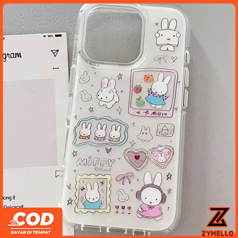 กรณีสําหรับOPPO A6 PRO A5i A5X A5 5G A3 A3X A3 Pro A5 pro A18 A17 A60 A38 A79 A57 A77S A58 A7 A5S A12S A78K Proเคสโทรศัพท์TPUน่ารักMiffyการ์ตูน