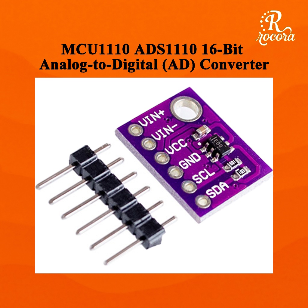 MCU1110 ADS1110 โมดูล ADC 16-Bit I2C การตรวจจับอุณหภูมิเทอร์โมคัปเปิล