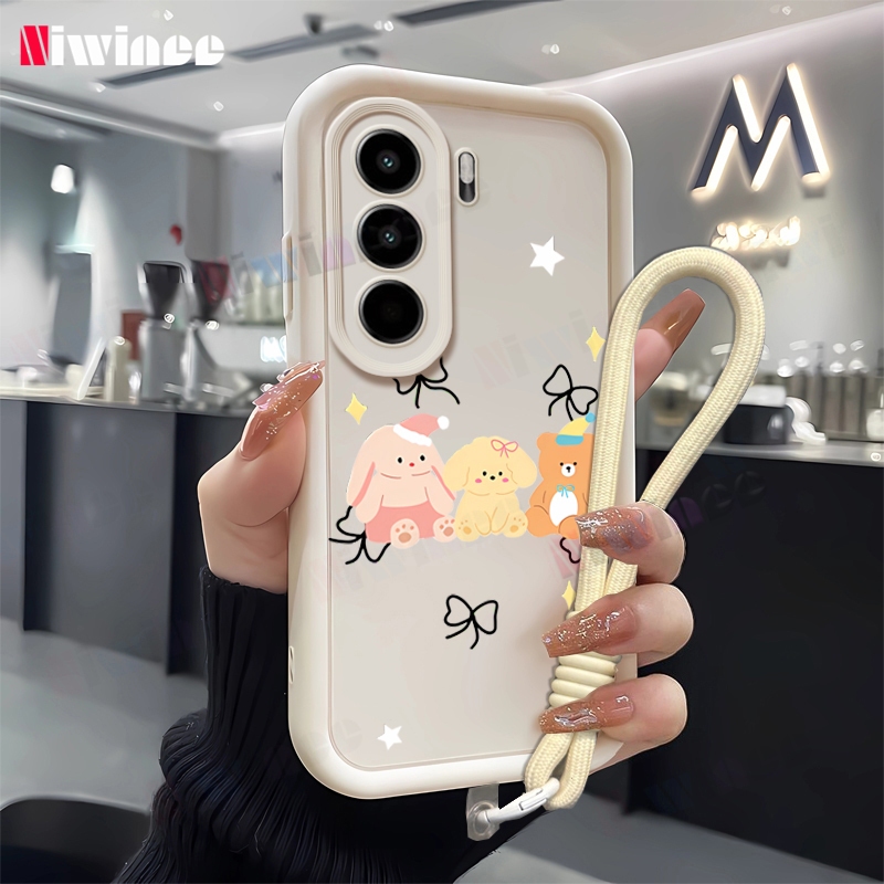 ปลอกใช้งานร่วมกับ itel Power 70 P70 A90 S25 Ultra P55 A70 S23 + S23 Plus 4G 5G สัตว์น่ารักการ์ตูนสัต