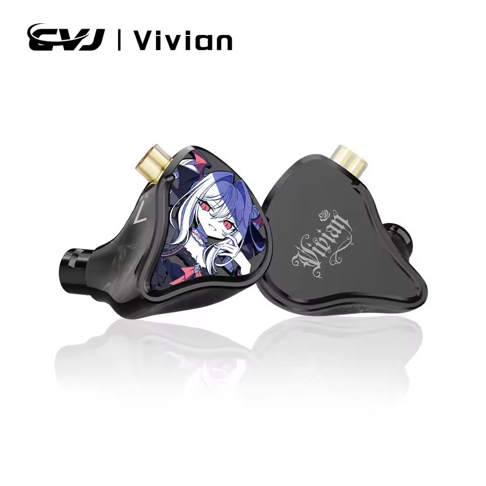 CVJ Vivian 10 มม.แบบไดนามิกหูฟังชนิดใส่ในหูเหมาะสําหรับเกม 0.78 มม.2Pin สายที่ถอดออกได้ HiFi คุณภาพเ