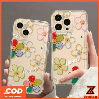 เคสสําหรับ OPPO Reno16F 16Pro 15F 15ProMax 14F 14Pro 13F 13Pro 12F 12Pro 11F 11Pro 10Pro 8T 8Z 7Z 6Z สวย Dopamine ดอกไม้สีสันสดใสกันกระแทก TPU เคสโทรศัพท์.