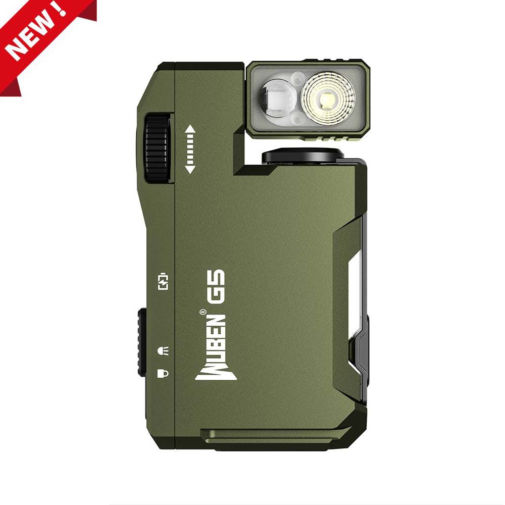 WUBEN G5 ไฟฉาย EDC พกพาสะดวก แบบชาร์จไฟได้ ด้วยแสงคู่ 400 ลูเมน และไฟ RGB