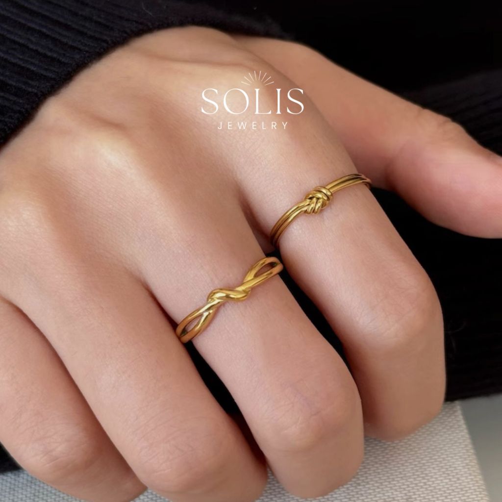แหวน Heart Infinity กันน้ําไม่ซีดจาง สไตล์สำหรับทั้งผู้ชายและผู้หญิง