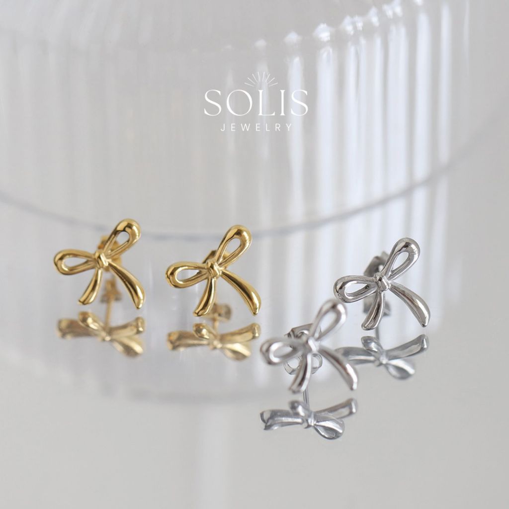 ต่างหู Bow-tie Knot Cutie Knot • ออกแบบกันน้ํา • ต่างหูแฟชั่นสำหรับผู้หญิง ER432
