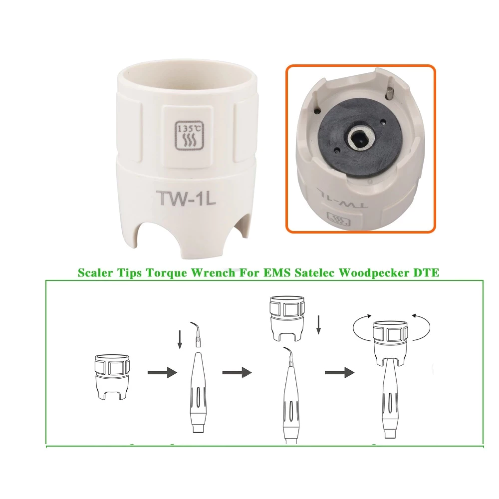 ทันตกรรมแรงบิด Ultrasonic Scaler เคล็ดลับแรงบิด Fit Woodpecker Tip