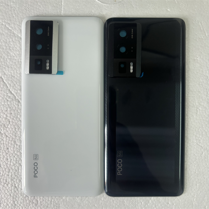 สําหรับ Xiaomi POCO F5 Pro 5G ฝาหลังแบตเตอรี่แผงกระจกสําหรับ F5Pro 23013PC75G ด้านหลังเปลี่ยนที่อยู่อาศัยประตู ﻿+ เลนส์กล้อง