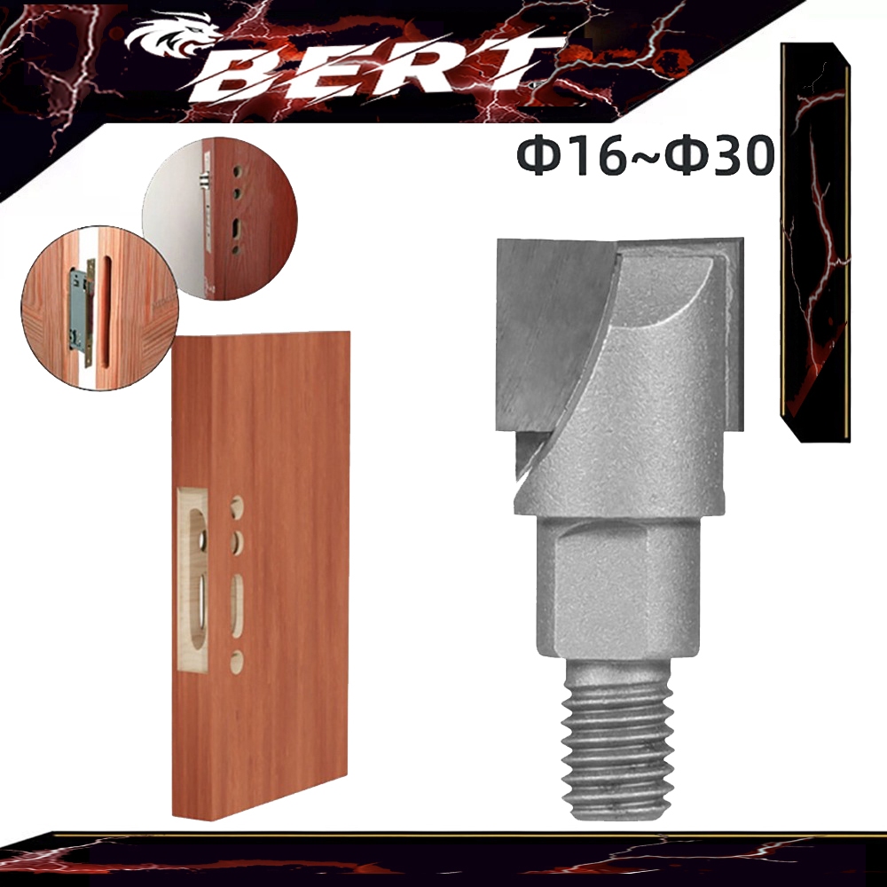 BERT🇹🇭｜ดอกเจาะไม้เนื้อแข็งใช้กับชุดเจาะมอร์ทิส ติดตั้งตลับกุญแจ เจาะสันบานประตู หัวเจาะขนาด 16.5, 18, 20, 22, 24, 25, 26, 30mm