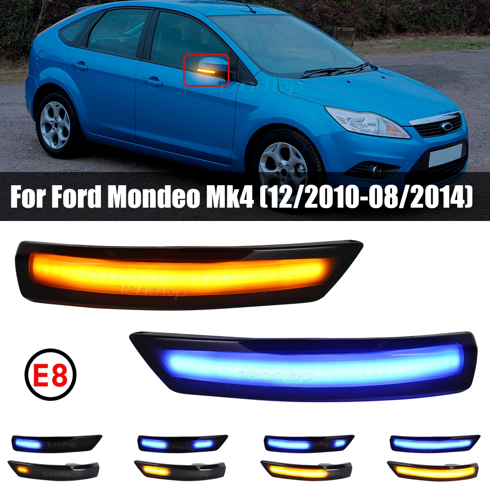 2 ชิ้น ไฟเลี้ยวไดนามิก LED ติดกระจกมองข้าง สําหรับ Ford Focus Mk2 Mk3 2008-2016 Mondeo Mk4