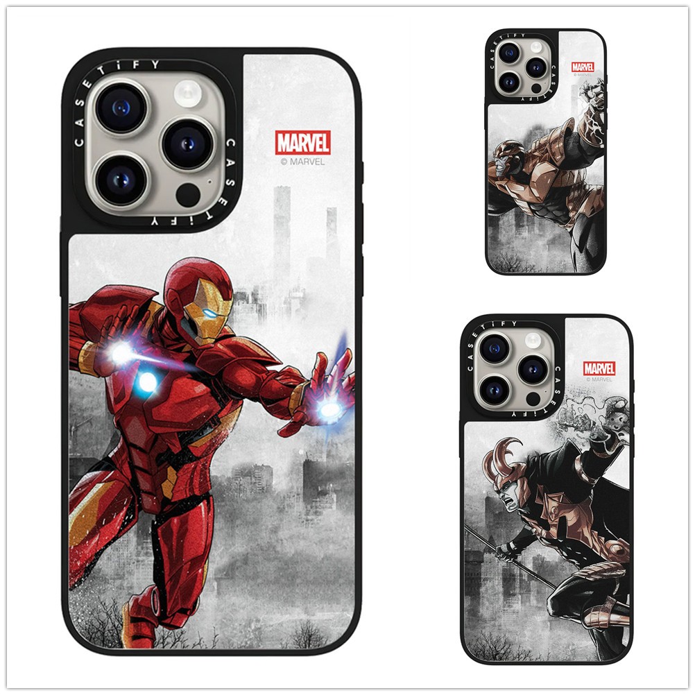 สําหรับiPhone 17 16 15 Pro Max Marvel Iron Man VS KoaiสําหรับiPhone 13 14 Pro Max Hard PCปกหลังกรณีi