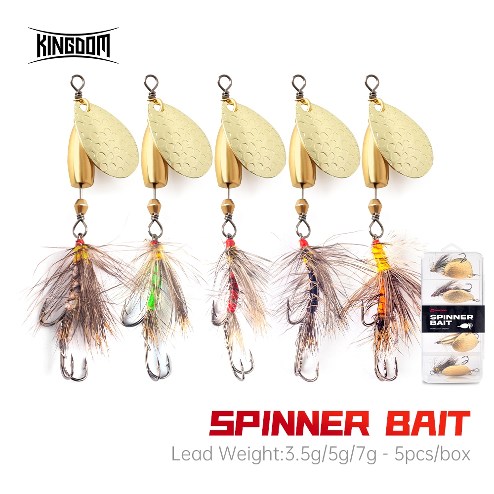 Kingdom PINNER BAIT Bionic Fishing Lure 5 ชิ้น/กล่องหมุนเลื่อม 8.5 ซม./9.5 ซม.3.5g/5g/7g Meteorites 