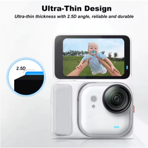 2PCS ฟิล์มกระจกนิรภัยสําหรับ Insta360 GO Ultra Screen Protector HD ฟิล์มป้องกัน Anti Scratch Action กล้องอุปกรณ์เสริม thumbnail 3
