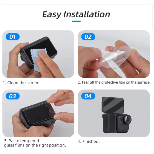 2PCS ฟิล์มกระจกนิรภัยสําหรับ Insta360 GO Ultra Screen Protector HD ฟิล์มป้องกัน Anti Scratch Action กล้องอุปกรณ์เสริม thumbnail 4
