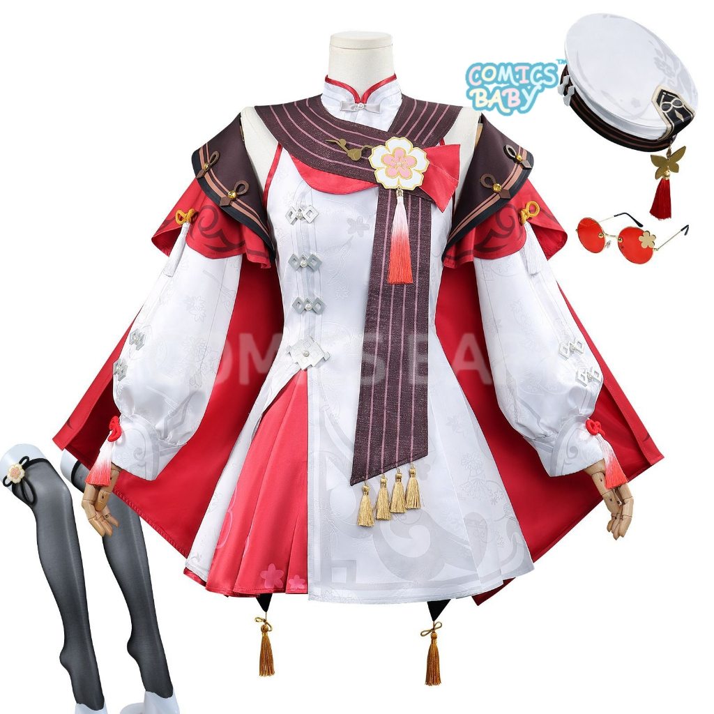 Genshin Impact Hutao Xiangling cosplay Costume เกม อะนิเมะ คอสเพลย์ wig shoes Game Skin Suit Female Outfits Halloween dress原神海灯节胡桃香菱皮肤