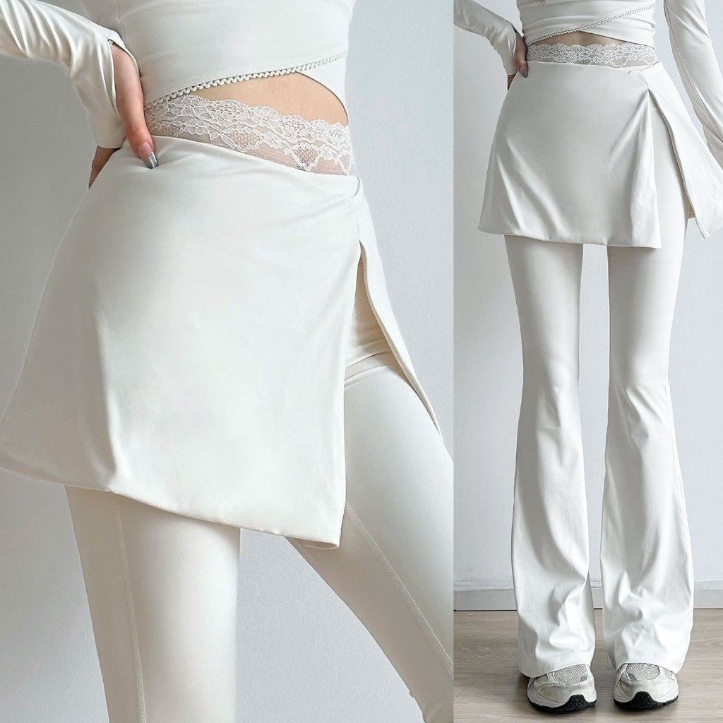 ผู้หญิงกีฬาฟิตเนสระบายอากาศสีทึบแผ่นคงที่โยคะชุดสองชิ้น - รูปที่ 7