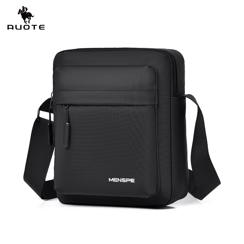 AUOTE กระเป๋าสะพายไหล่ผู้ชาย Cross Body Bag กันน้ําความจุขนาดใหญ่ Casual Leisure Sport Street Bag สําหรับธุรกิจการเดินทาง