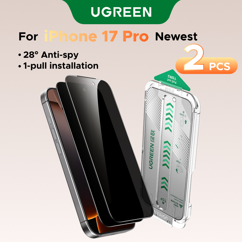 【for iPhone 17 Series】UGREEN ตัวป้องกันหน้าจอกระจกกระจกนิรภัยฟิล์ม HD การป้องกันความเป็นส่วนตัวการป้