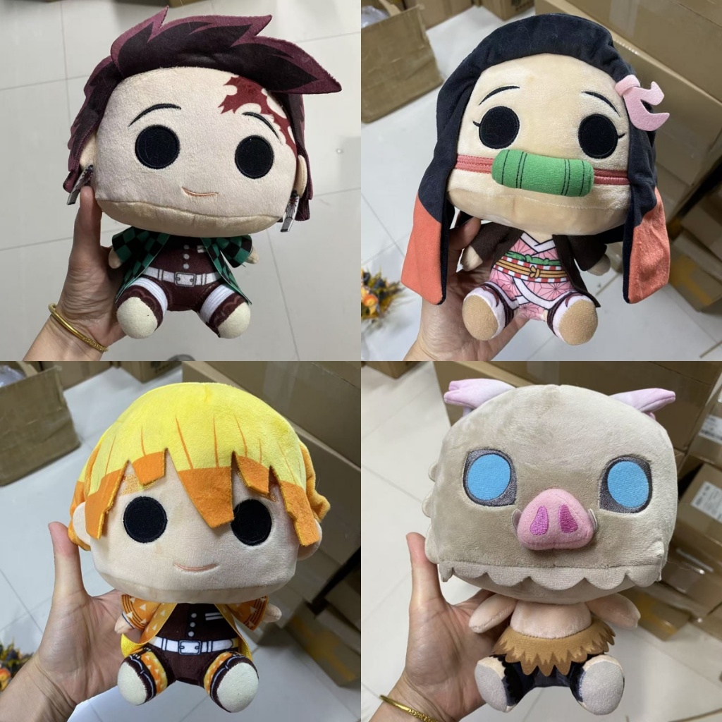 Funko Plush Toy Demon Slayer Tanjirou Nezuko Zenitsu Inosuke ตุ๊กตาตุ๊กตา