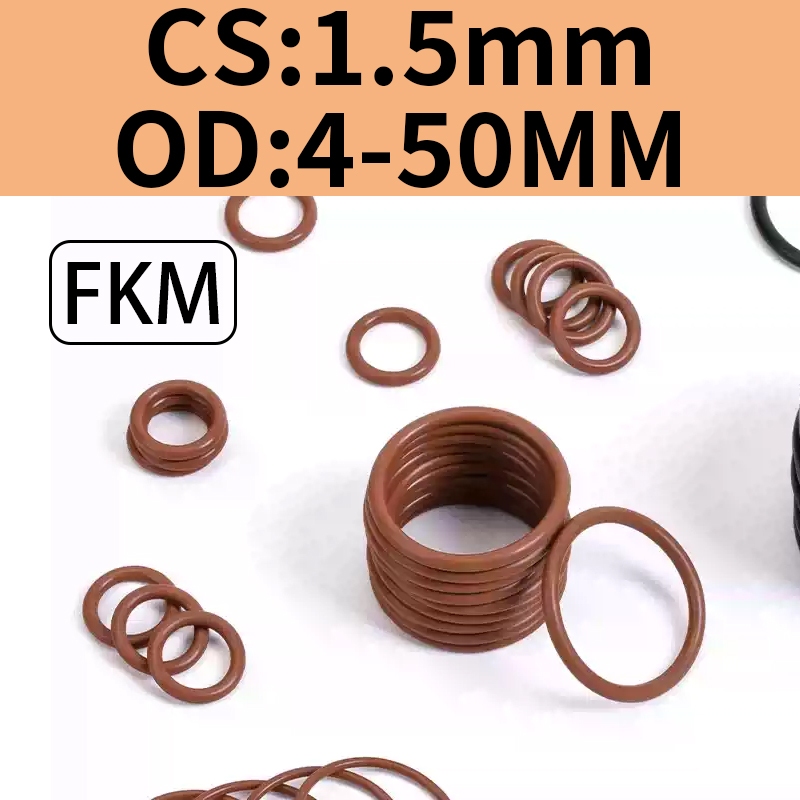 โอริง FKM CS1.5mm * OD4-50mm แหวนซีล โอริง สีน้ําตาล สีดําฟลูออรีน