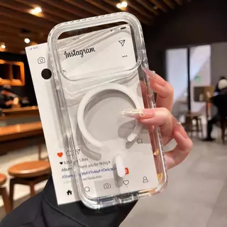 ขายร้อนปลอกใหม่บางเฉียบใสเคสโทรศัพท์อะคริลิกันกระแทกเคสแข็งไม่เหลืองรองรับชาร์จไร้สายสําหรับiPhone 17 16 13 12 Pro max 17AiRกรณี