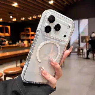 ขายร้อนปลอกใหม่บางเฉียบใสเคสโทรศัพท์อะคริลิกันกระแทกเคสแข็งไม่เหลืองรองรับชาร์จไร้สายสําหรับiPhone 17 16 13 12 Pro max 17AiRกรณี