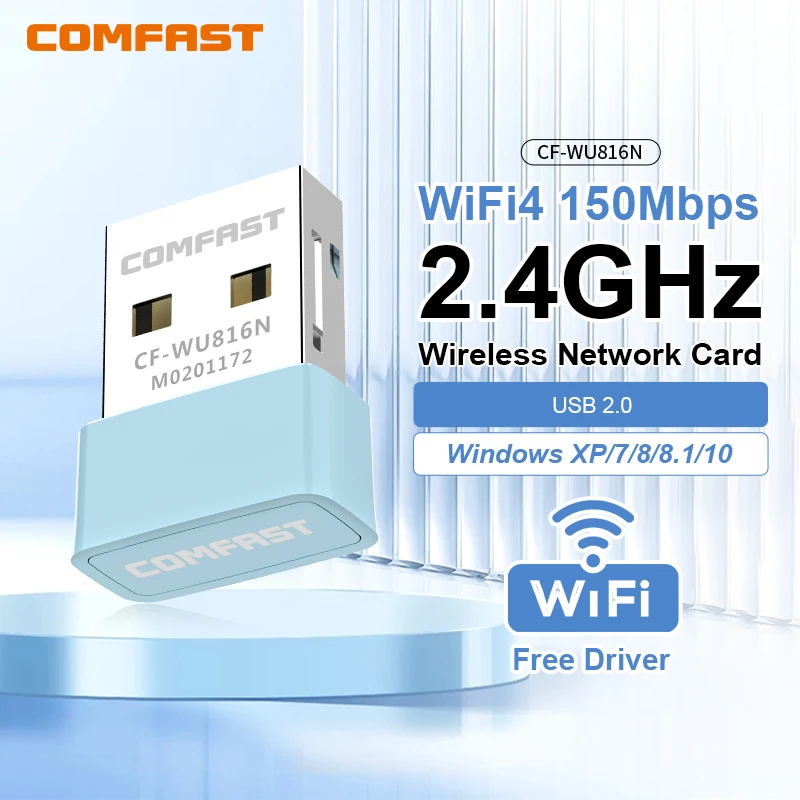 Cf-Wu816N อะแดปเตอร์การ์ดเครือข่าย Wifi Free Drive ไร้สาย Usb 150Mbps 2.4Ghz 802.11N สําหรับ Win7 8 