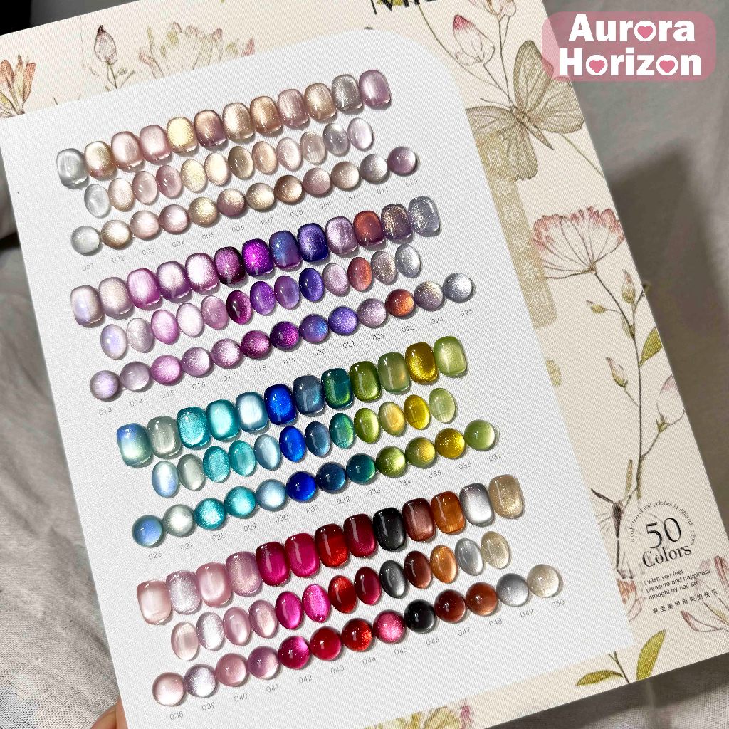 【พร้อมส่งในกรุงเทพฯ】สีเจล ยกเซต  50 สี ✨ สีเจลแคทอายเนื้อซาติน + สีเจลแคทอายลูกแก้ว ติดทนนาน แถมฟรีชาร์ทสี Cat Eye 50 สี (ทามาให้แล้ว พร้อมใช้งาน)  เงางามประกายหรูหรา เหมาะสำหรับร้านทำเล็บมืออาชีพและใช้ส่วนตัว