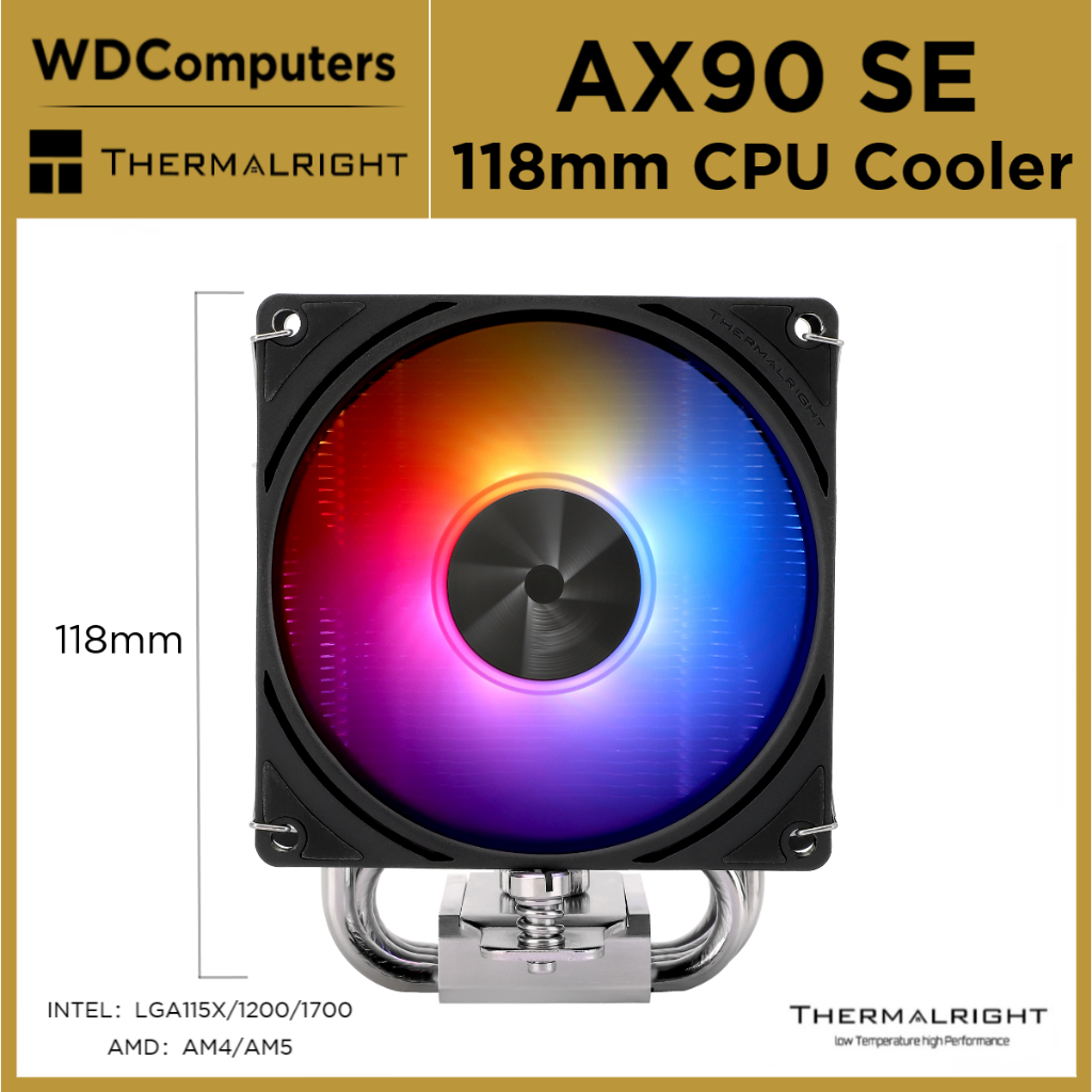 Thermalright AX90 SE CPU Air Cooler Mini CPU Tower Air Cooler 118 มม.ความสูง INTEL AMD AM4 AM5