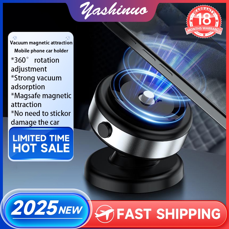 2025 ใหม่ถ้วยดูดไฟฟ้าดูดสูญญากาศรถชาร์จไร้สายผู้ถือโทรศัพท์มือถือแม่เหล็กดูดรถนําทาง