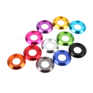 M2 M2.5 M3 M4 M5 M6 M8 อลูมิเนียมปุ่มหัวเครื่องซักผ้าโลหะครึ่งรอบหัว Anodized เครื่องซักผ้าชุด Corlorful Deco ปะเก็น