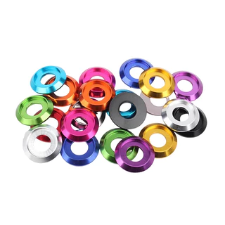 M2 M2.5 M3 M4 M5 M6 M8 อลูมิเนียมปุ่มหัวเครื่องซักผ้าโลหะครึ่งรอบหัว Anodized เครื่องซักผ้าชุด Corlorful Deco ปะเก็น