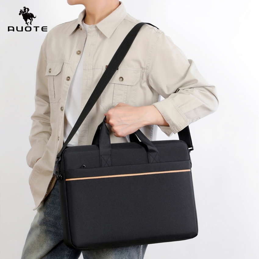 AUOTE กระเป๋าใส่แล็ปท็อปสะพายข้างกันน้ำความจุขนาดใหญ่สำหรับธุรกิจ 16 นิ้ว กระเป๋าแฟชั่นลำลองสำหรับเล่นกีฬา - รูปที่ 2