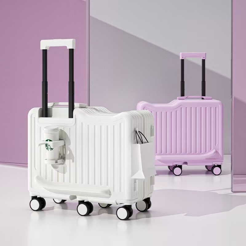 กระเป๋าเดินทางแฟชั่นขนาด 20 นิ้ว 7 กก. กระเป๋าเดินทางขนาดเล็กแบบใช้มือถือน้ําหนักเบาเหมาะสําหรับเด็กที่จะขี่ - รูปที่ 2