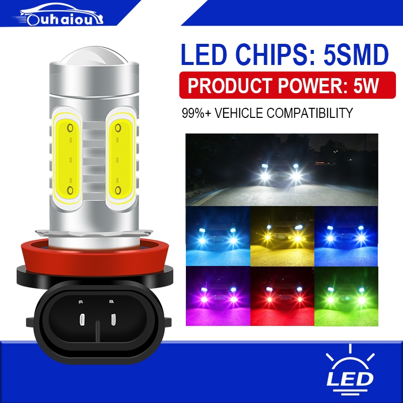 1pcs Canbus H1 H3 H4 H7 H8 H9 H16 ไฟตัดหมอก 9005 HB3 9006 HB4 880 881 P13W H11 ไฟ LED หมอกสําหรับรถจ