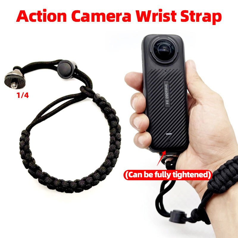 Anti-lost Hand สายรัดข้อมือสําหรับ GoPro / DJI กระเป๋า / Insta360 / กล้อง DSLR อุปกรณ์เสริมเชือกสายคล้อง Lanyard คลิปสกรู Mount