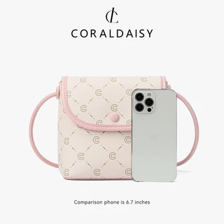 CORALDAISY 2025 ใหม่ กระเป๋าสะพายข้างสุดน่ารัก กระเป๋าผู้หญิง สายสะพายไหล่ยาว กระเป๋าทรงถังใบเล็ก