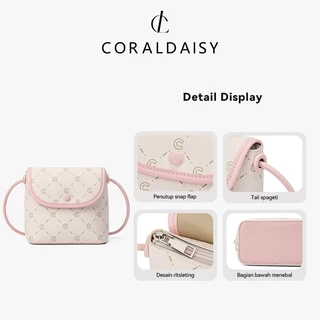 CORALDAISY 2025 ใหม่ กระเป๋าสะพายข้างสุดน่ารัก กระเป๋าผู้หญิง สายสะพายไหล่ยาว กระเป๋าทรงถังใบเล็ก